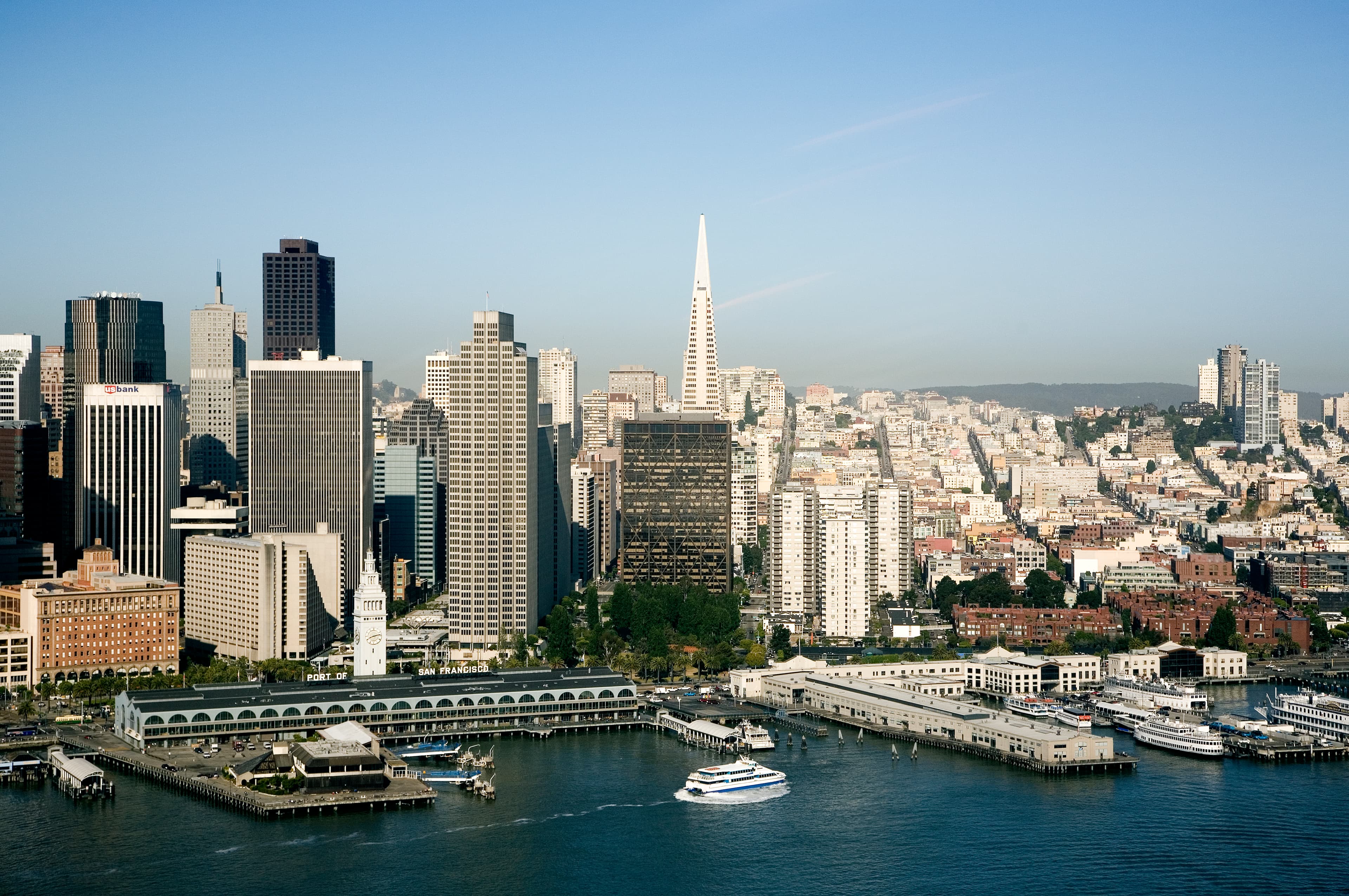 aerial view of One Maritime Plaza